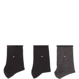 Three-Pack Logo Flag Lurex Socks Gift Set