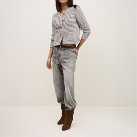 Guspa Textured Knitted Cardigan