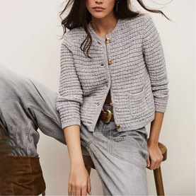 Guspa Textured Knitted Cardigan