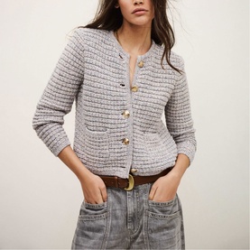 Guspa Textured Knitted Cardigan