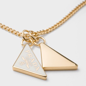 Enamelled Logo Metal Necklace