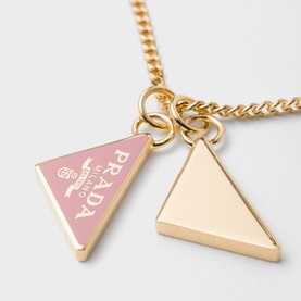 Enamelled Logo Metal Necklace