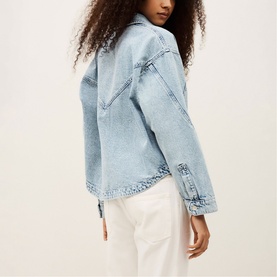 Juno Logo Oversized Denim Jacket