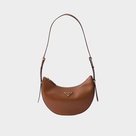 Triangle Logo Small Leather Shoulder Bag