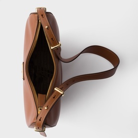 Triangle Logo Small Leather Shoulder Bag