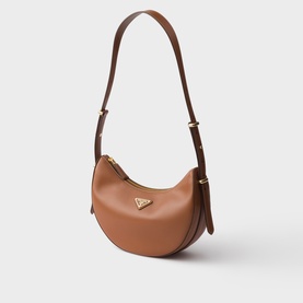 Triangle Logo Small Leather Shoulder Bag