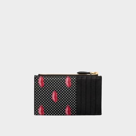 Printed Saffiano Leather Cardholder