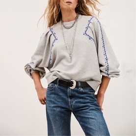 Mesta Embroidered Oversized Sweatshirt