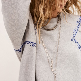 Mesta Embroidered Oversized Sweatshirt