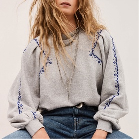 Mesta Embroidered Oversized Sweatshirt