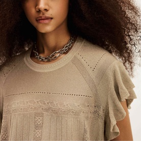 Piera Pointelle Knitted Top