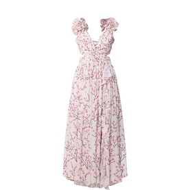 Cassini Ruffle Floral Print Dress