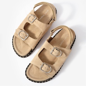 Suede Flat Sandals