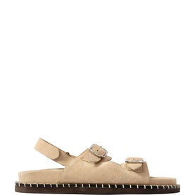 Suede Flat Sandals