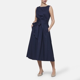 Avril Belted Flared Dress