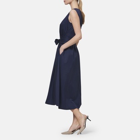 Avril Belted Flared Dress