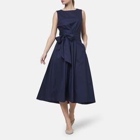 Avril Belted Flared Dress