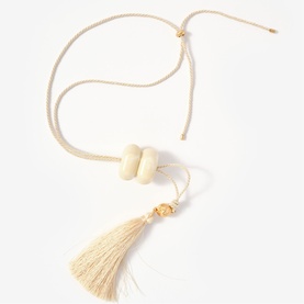 Resin Tassel Pendant Necklace