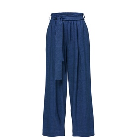 Hepburn Belted Wide-Leg Trousers