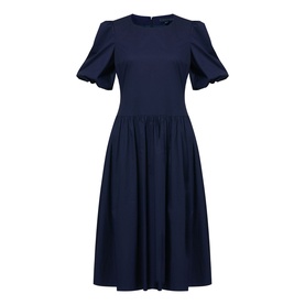 Iris Puff-Sleeved Flared Dress