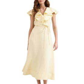 Matilda Frill Trim Flared Dress