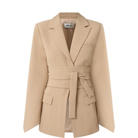 Belted Blazer Top