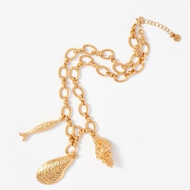 Shell Charm Chain Necklace