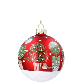 Topiary Glass Ball Tree Decoration 8cm