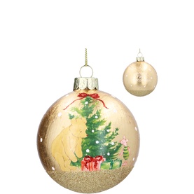 Winnie-the-Pooh Baby's First Christmas Glass Tree Decoration 8cm
