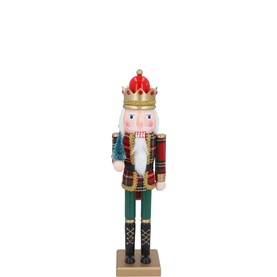 Nutcracker with Tartan Jacket Decoration 38cm