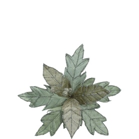 Glitter Poinsettia Pick 26cm