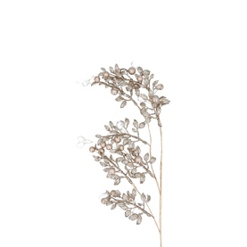 Glitter Leaf Berry Spray 70cm