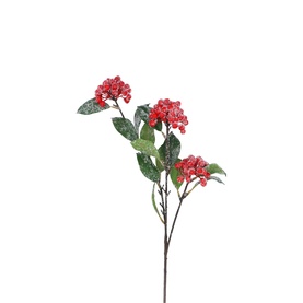 Frosted Berry Cluster Foliage Spray 55cm
