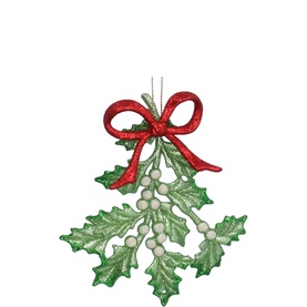 Mistletoe with Bow Tree Decoration 12cm