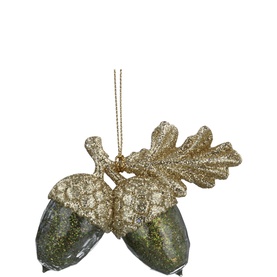 Acorn Acrylic Tree Decoration 9cm