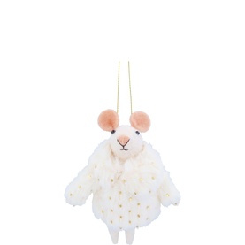 Mouse with Coat Decoration 13cm