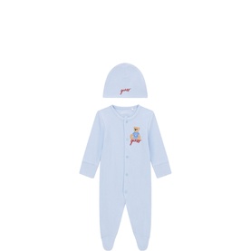 Bear Ribbed Bodysuit & Hat Two-Piece Set