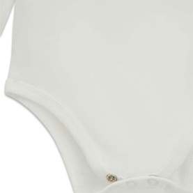 Guess 3 Piece set in Green Tree, close-up of soft bodysuit fabric with popper fastenings at hem