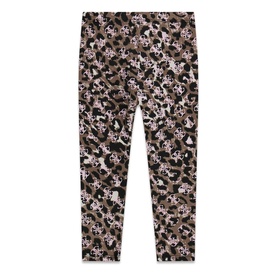Guess children's leggings in Animalier 4G Pink print, featuring an all-over leopard and floral pattern in pink, black and brown tones