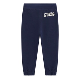 Guess Sweat Bottoms in suiting blue with elasticated waist and cuffs, white logo print at front
