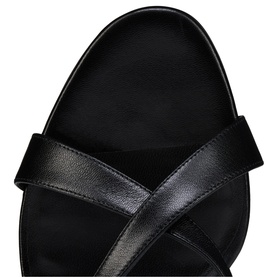Mulazee 80 Cross Leather Mules