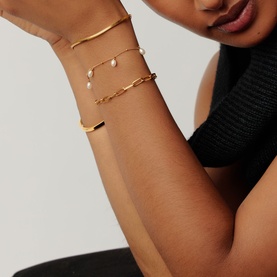 Pearl Baya Baroque Chain Bracelet