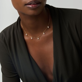 Pearl Baya Baroque Chain Choker Necklace