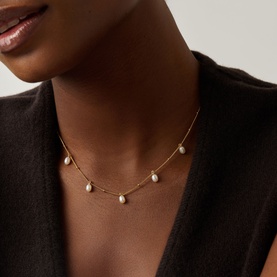 Pearl Baya Baroque Chain Choker Necklace