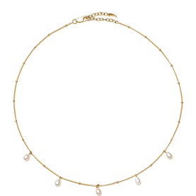 Pearl Baya Baroque Chain Choker Necklace