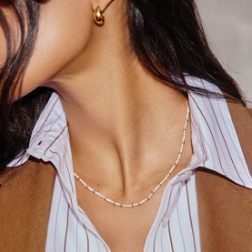 Micro Pearl Beaded Necklace