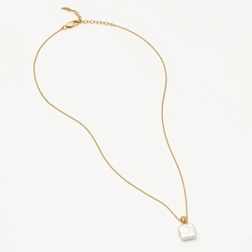 Pearl Baya Square Pendant Necklace