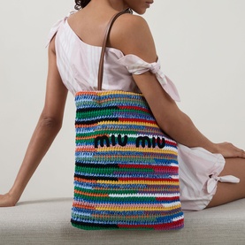 Crochet Logo Tote Bag