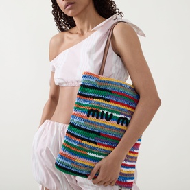 Crochet Logo Tote Bag