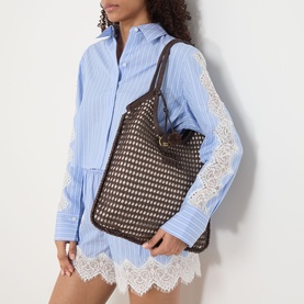 Ivy Crochet Net Tote Bag